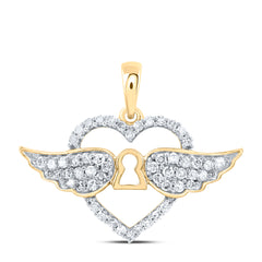 1/3CTW - DIA NK GIFT WING HEART PENDANT