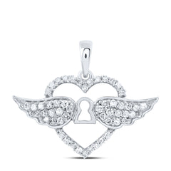 1/3CTW - DIA NK GIFT WING HEART PENDANT