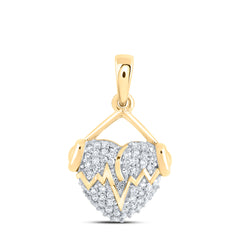 1/5CTW - DIA NK GIFT HEART BEAT HEADPHONE HEART PENDANT