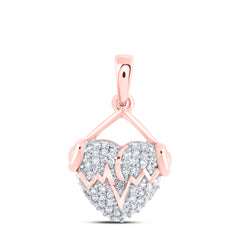 1/5CTW - DIA NK GIFT HEART BEAT HEADPHONE HEART PENDANT