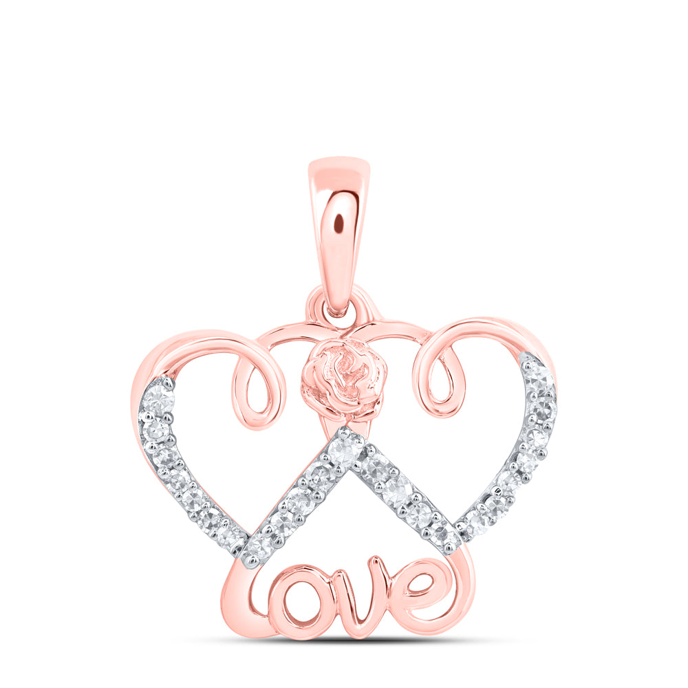 1/10CTW - DIA NK GIFT "LOVE" HEART PENDANT