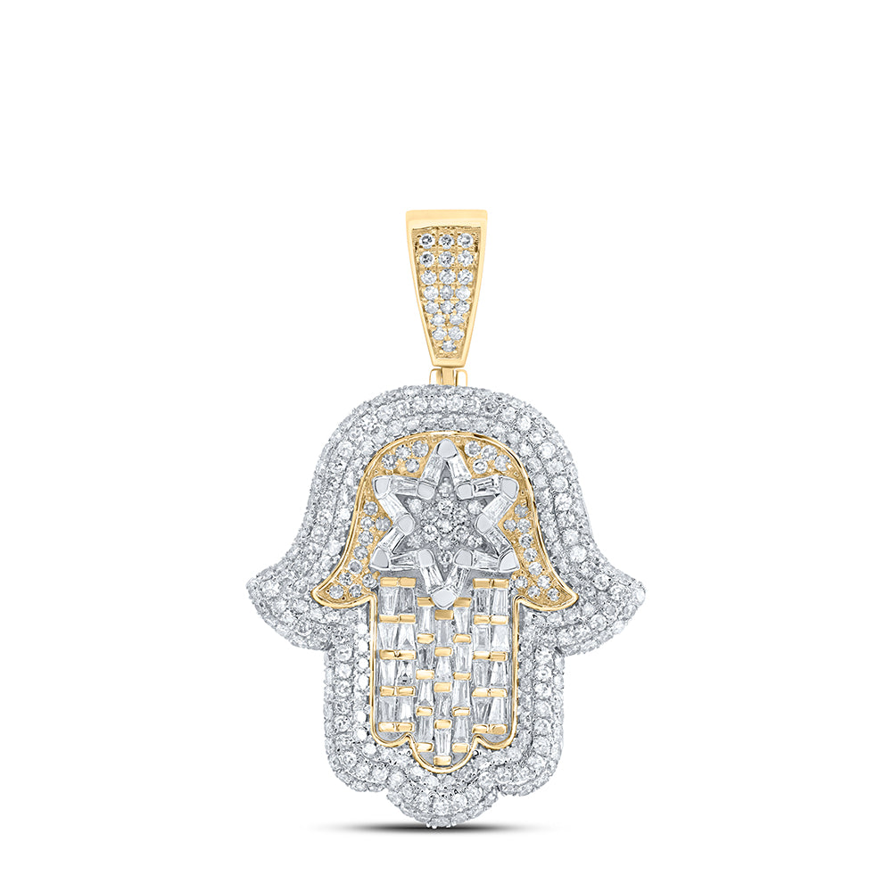 2 5/8CTW-DIA NK HAMZA MENS CHARM