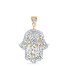 2 5/8CTW-DIA NK HAMZA MENS CHARM