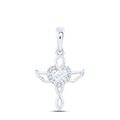 1/20CTW-DIA NK GIFT HEART CROSS PENDANT