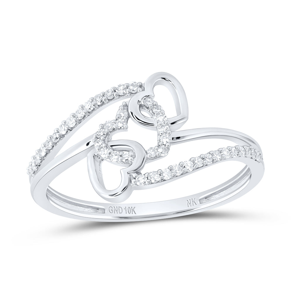 1/6CTW-DIA NK GIFT HEART RING