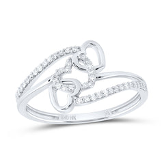 1/6CTW-DIA NK GIFT HEART RING