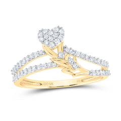 1/4CTW-DIA NK GIFT HEART RING