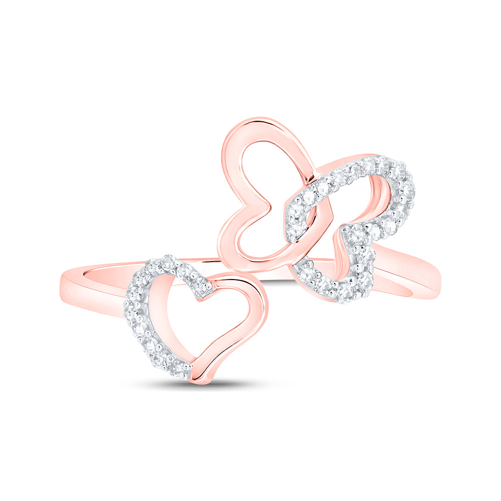 1/10CTW-DIA NK GIFT BUTTERFLY HEART RING