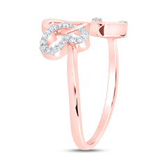 1/10CTW-DIA NK GIFT BUTTERFLY HEART RING
