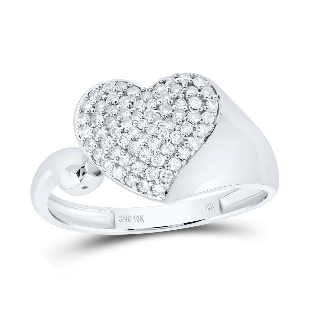 1/3CTW-DIA NK GIFT HEART RING