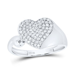 1/3CTW-DIA NK GIFT HEART RING