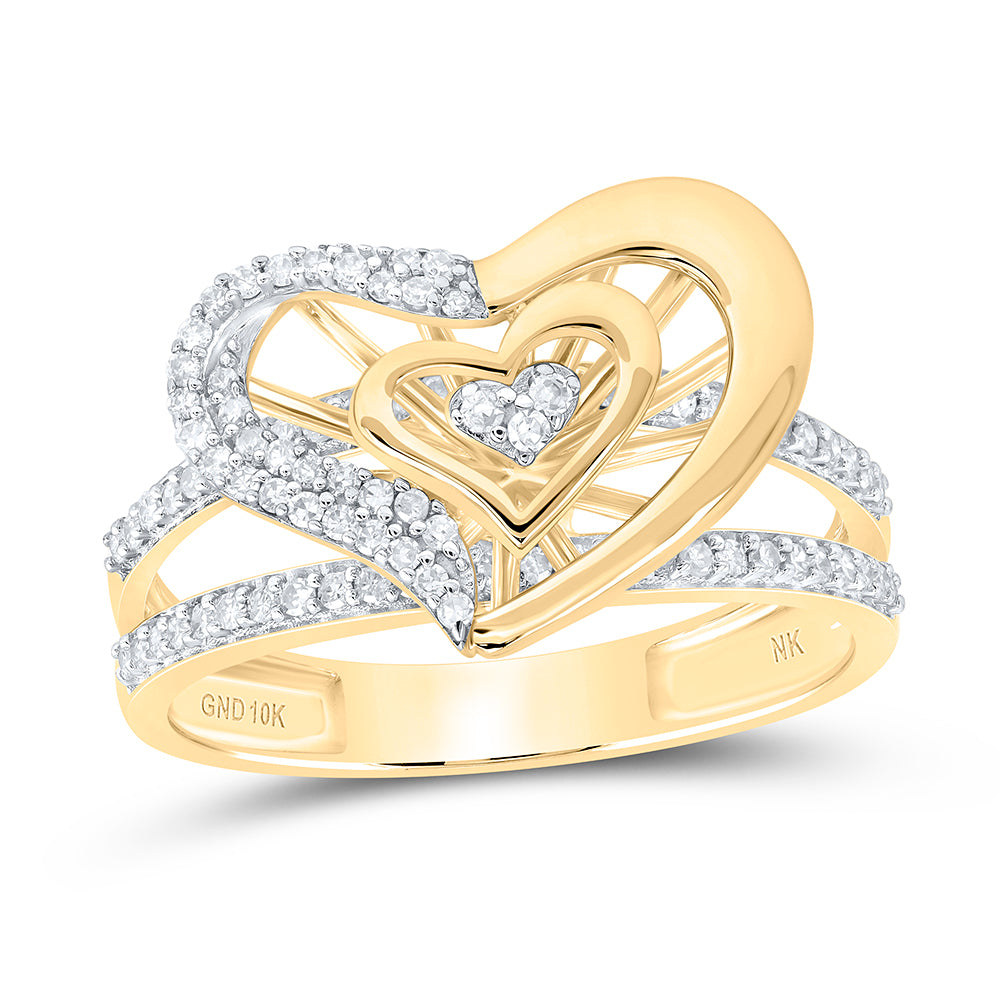 1/3CTW-DIA NK GIFT HEART RING