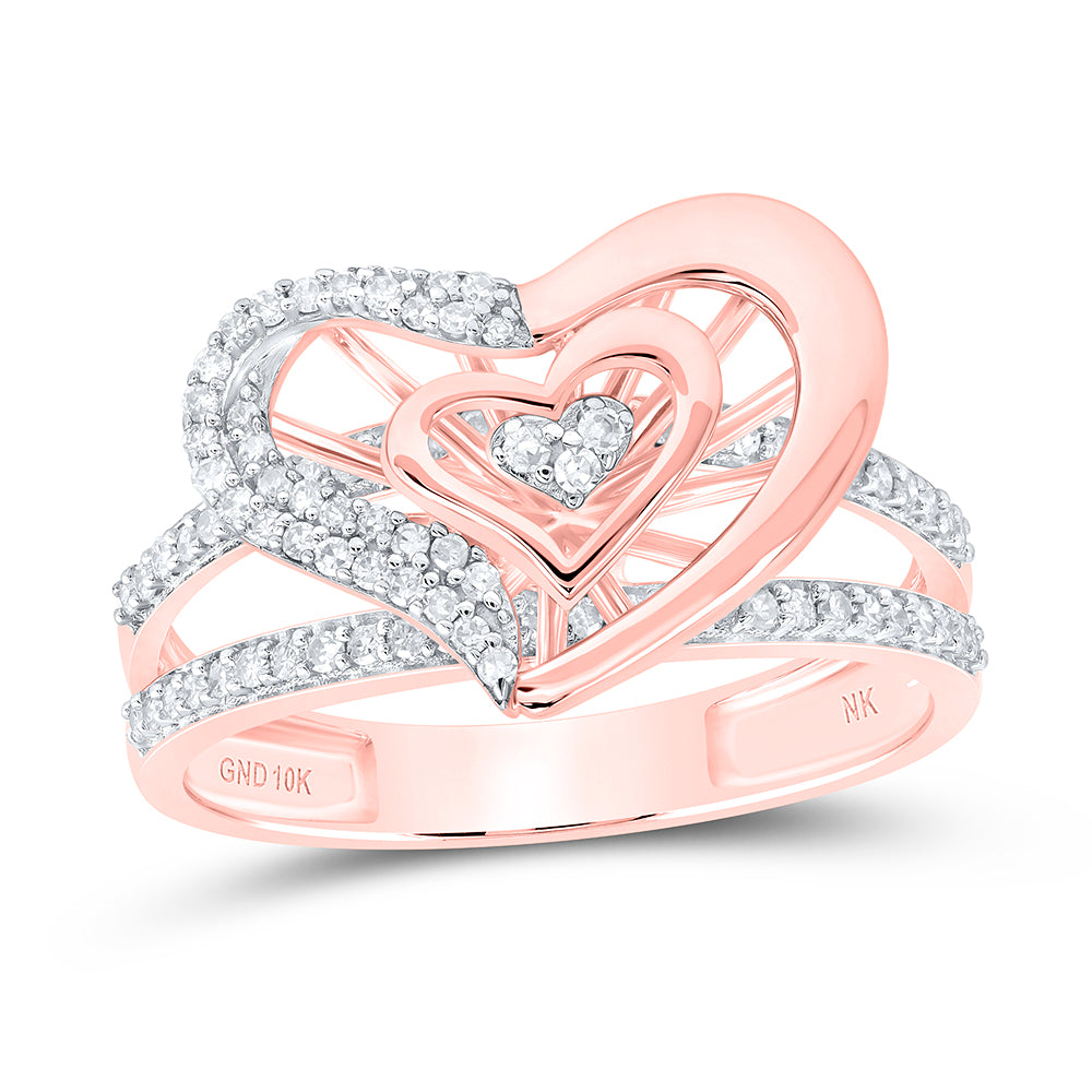 1/3CTW-DIA NK GIFT HEART RING