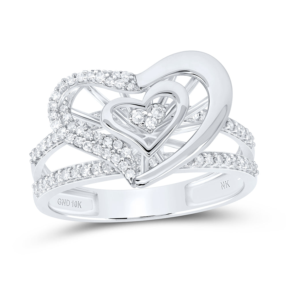 1/3CTW-DIA NK GIFT HEART RING