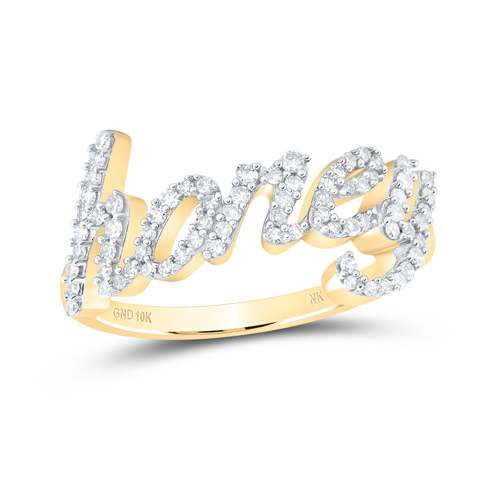 1/4CTW-DIA NK GIFT HONEY RING