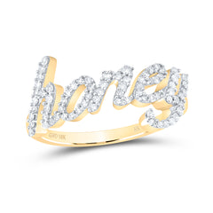 1/4CTW-DIA NK GIFT HONEY RING
