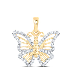 1/4 CTW-DIA NK GIFT BUTTERFLY PENDANT