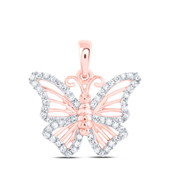 1/4 CTW-DIA NK GIFT BUTTERFLY PENDANT