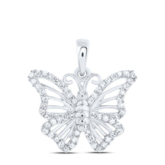 1/4 CTW-DIA NK GIFT BUTTERFLY PENDANT