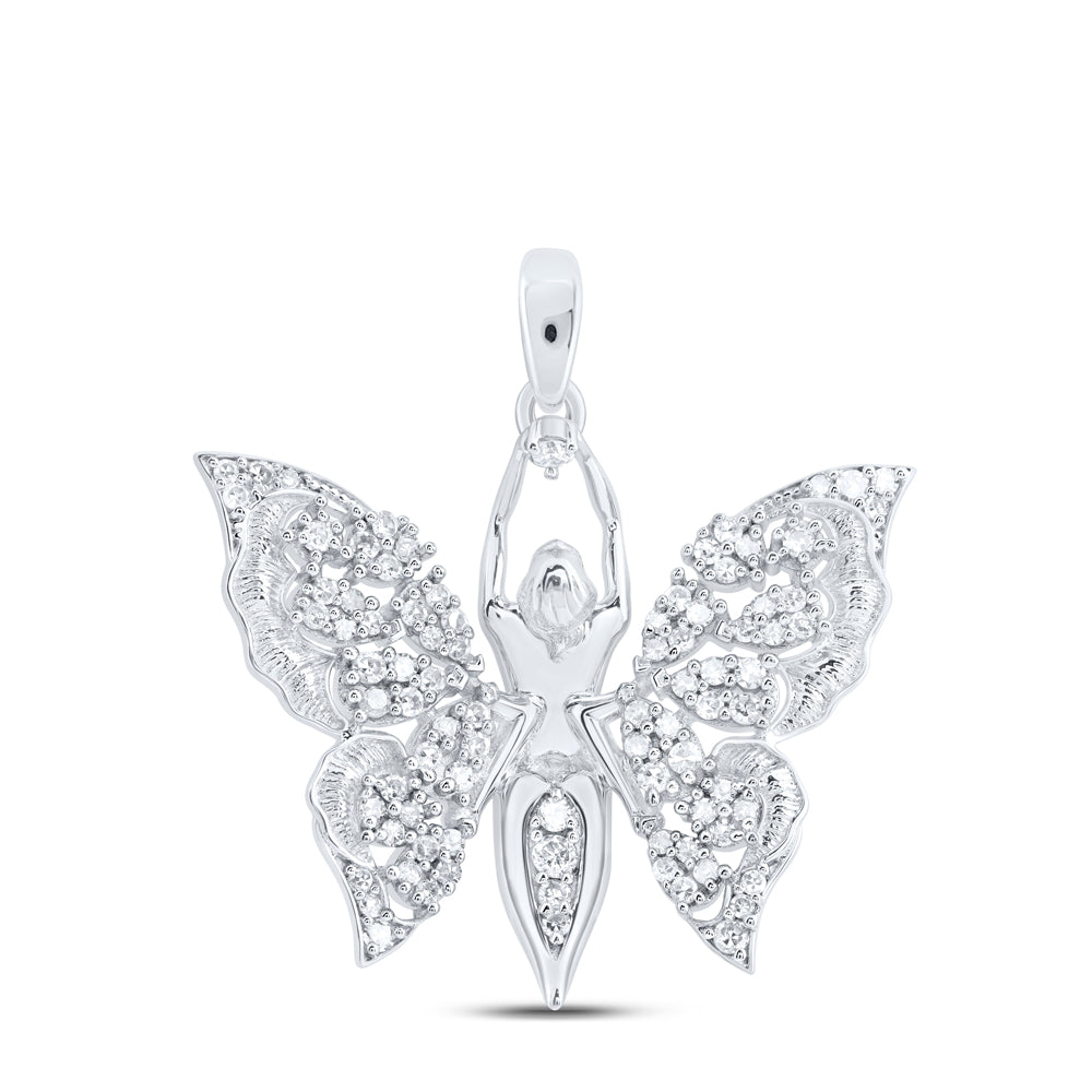 1/3CTW-DIA NK GIFT BUTTERFLY PENDANT