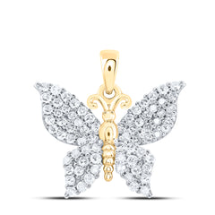 3/8CTW-DIA NK GIFT BUTTERFLY PENDANT