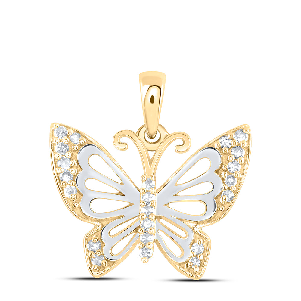 1/8CTW-DIA NK GIFT BUTTERFLY PENDANT