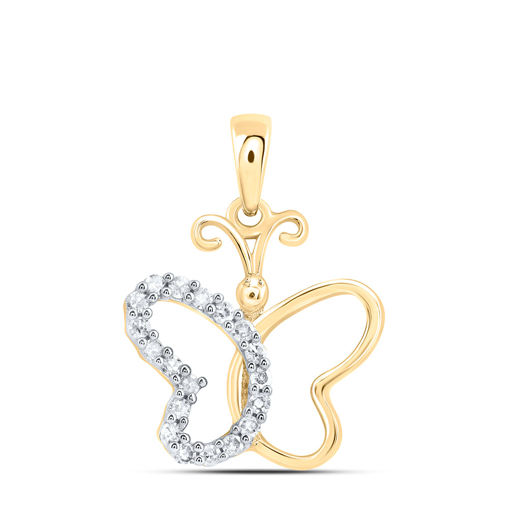1/8CTW-DIA NK GIFT BUTTERFLY PENDANT