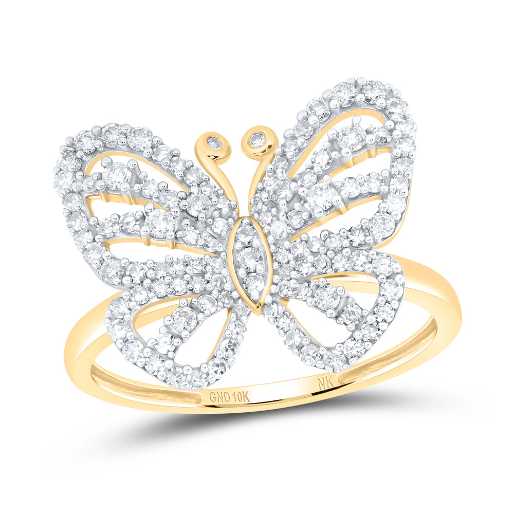 1/2CTW-DIA NK GIFT BUTTERFLY RING