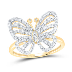 1/2CTW-DIA NK GIFT BUTTERFLY RING