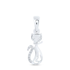 0.03CTW-DIA NK GIFT CAT PENDANT