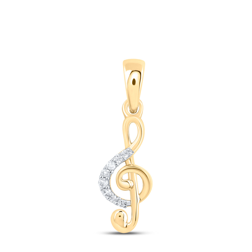 0.03CTW-DIA NK MUSIC SIGN GIFT PENDANT