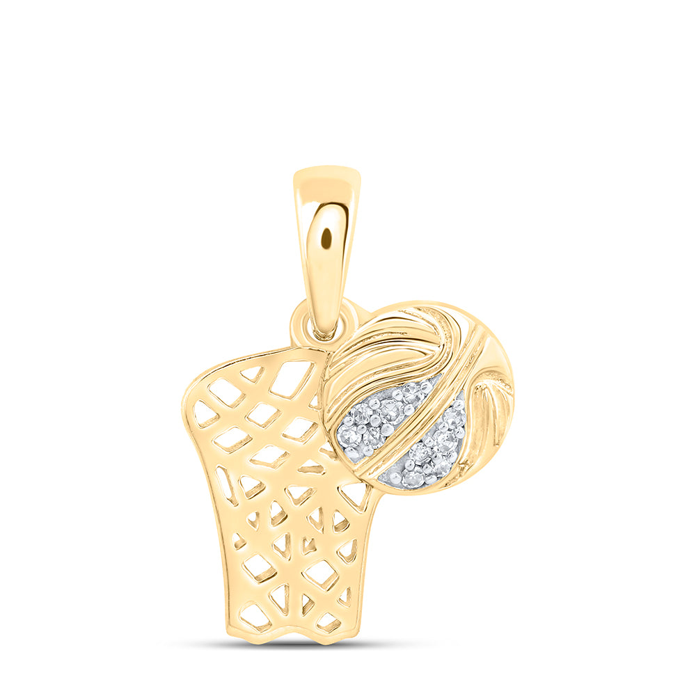 0.03CTW-DIA NK FOOTBALL BASKET GIFT PENDANT