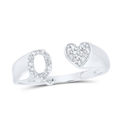 1/8CTW-DIA NK GIFT INITIAL "Q" LADIES HEART RING