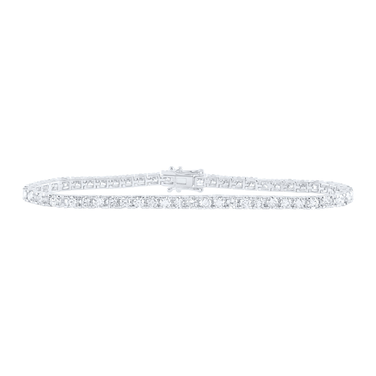 14K White Gold 6 CTW-Natural Diamond Tennis Bracelet(7 Inch ) 10.98 Gram