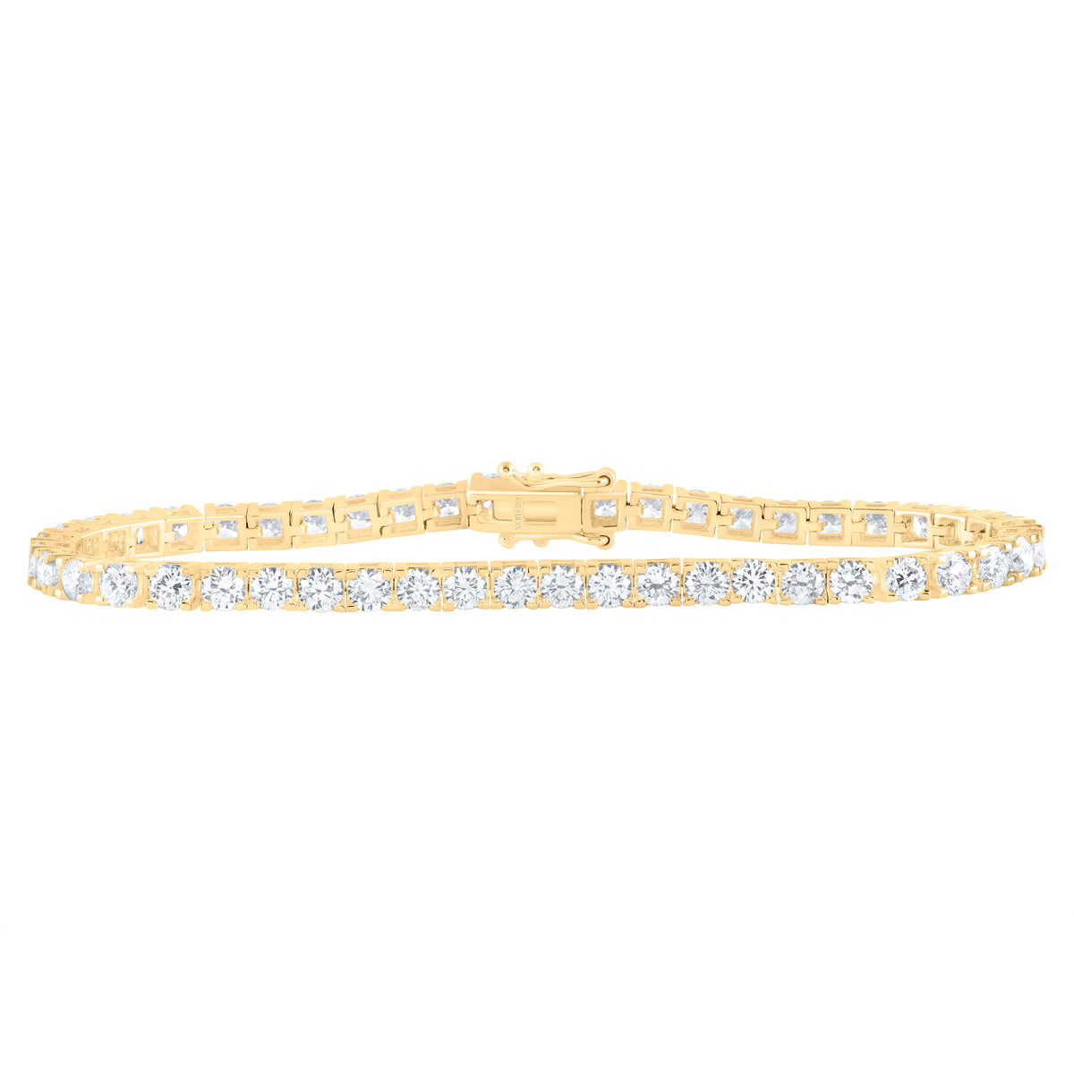14K Yellow Gold 7 CTW-Natural Diamond Tennis Bracelet(7 Inch ) 12.67 Gram