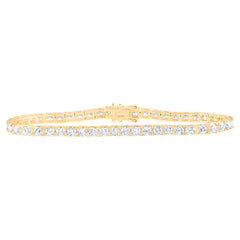 14K Yellow Gold 7 CTW-Natural Diamond Tennis Bracelet(7 Inch ) 12.67 Gram