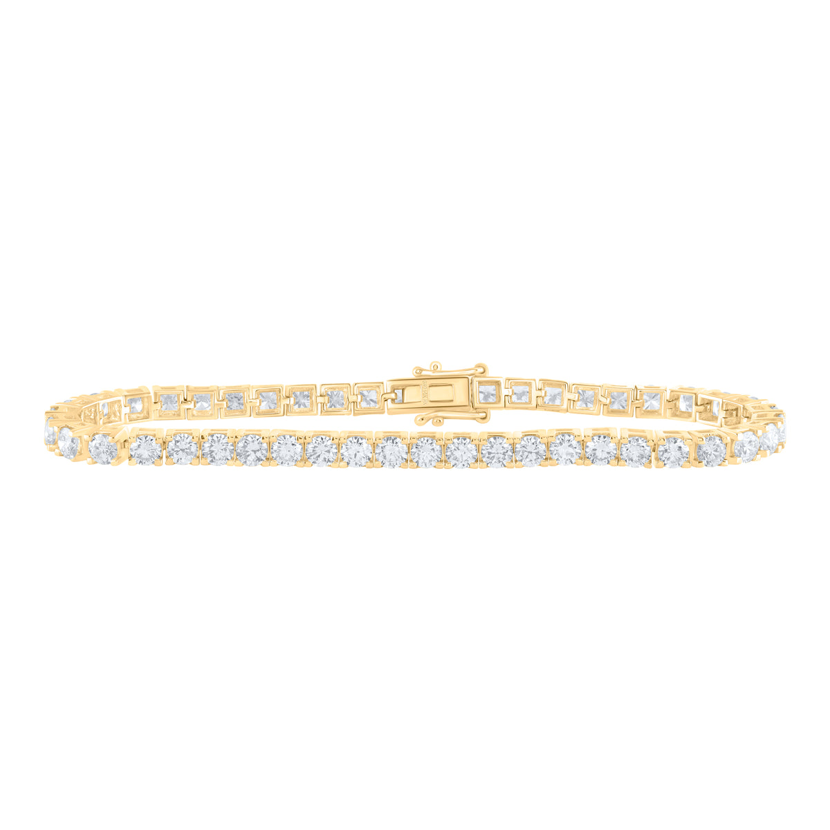 14K Yellow Gold 8 CTW-Natural Diamond Tennis Bracelet(7 Inch ) 13.26 Gram