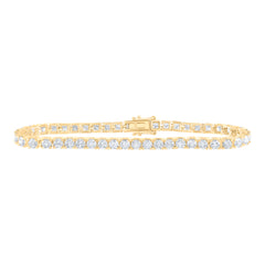 14K Yellow Gold 8 CTW-Natural Diamond Tennis Bracelet(7 Inch ) 13.26 Gram