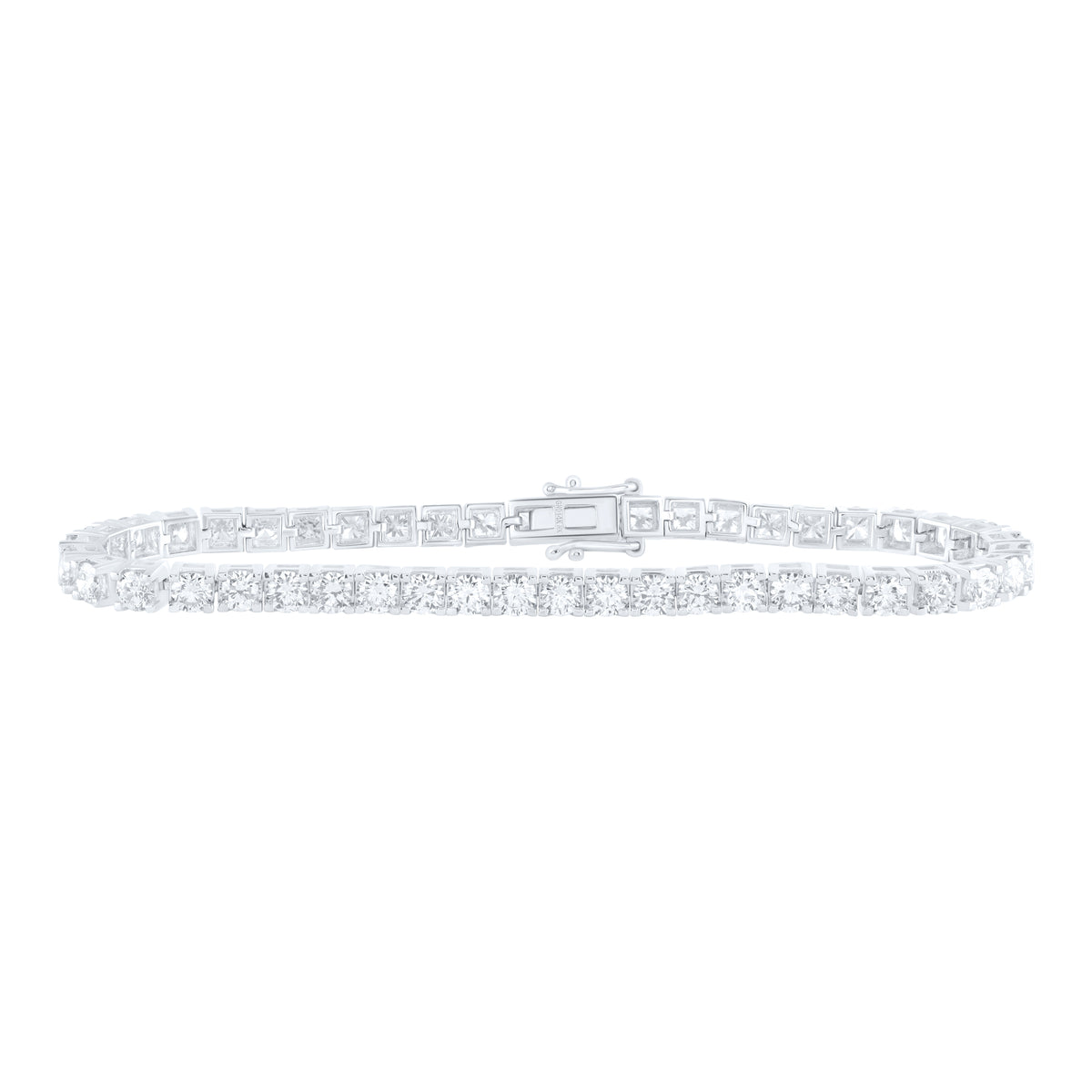 14K White Gold 8 CTW-Natural Diamond Tennis Bracelet(7 Inch ) 13.36 Gram