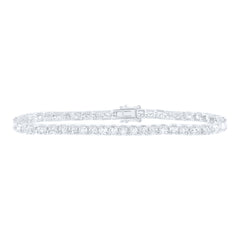 14K White Gold 8 CTW-Natural Diamond Tennis Bracelet(7 Inch ) 13.36 Gram
