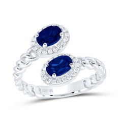 1/5CTW-DIA NK 6X4 MM OV-BS SYNTHETIC RING