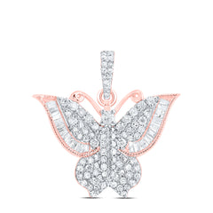 5/8CTW-DIA NK BUTTERFLY FASHION PENDANT