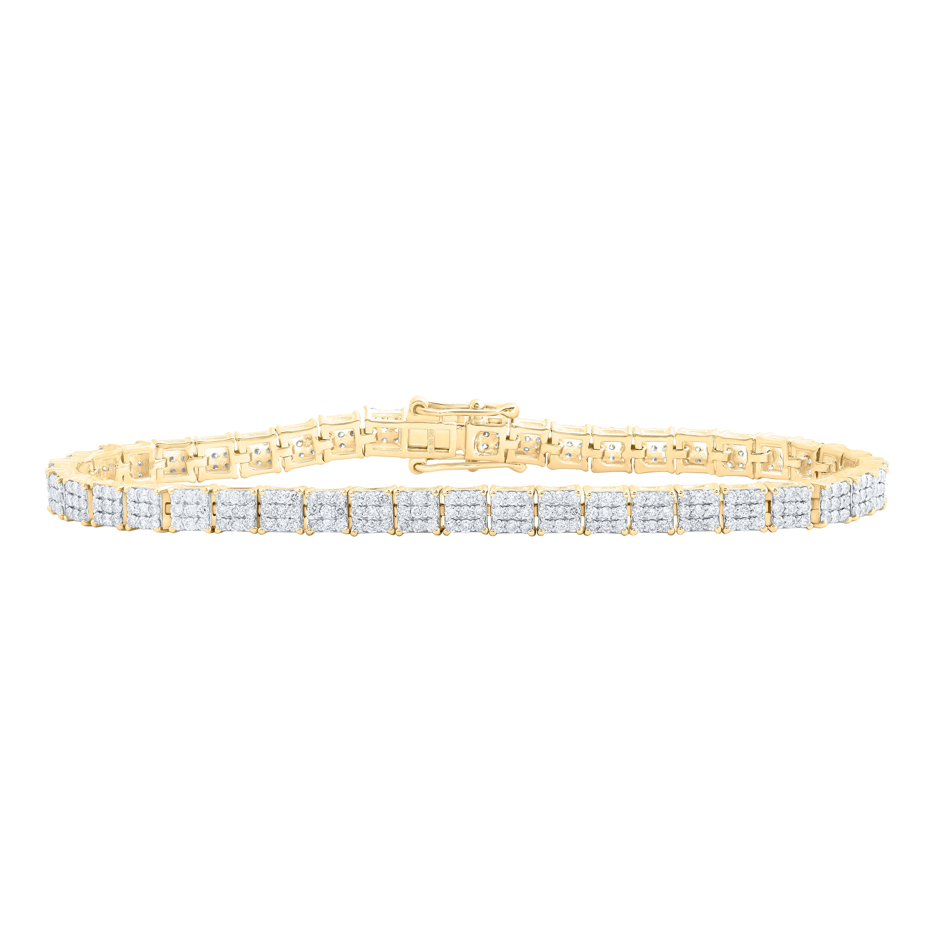 2 3/4CTW-DIA NK SQUARE SHAPE FASHION BRACELET (7 INCH)