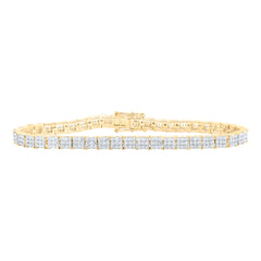 2 3/4CTW-DIA NK SQUARE SHAPE FASHION BRACELET (7 INCH)