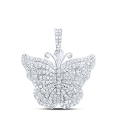 5/8CTW-DIA NK BUTTERFLY FASHION PENDANT