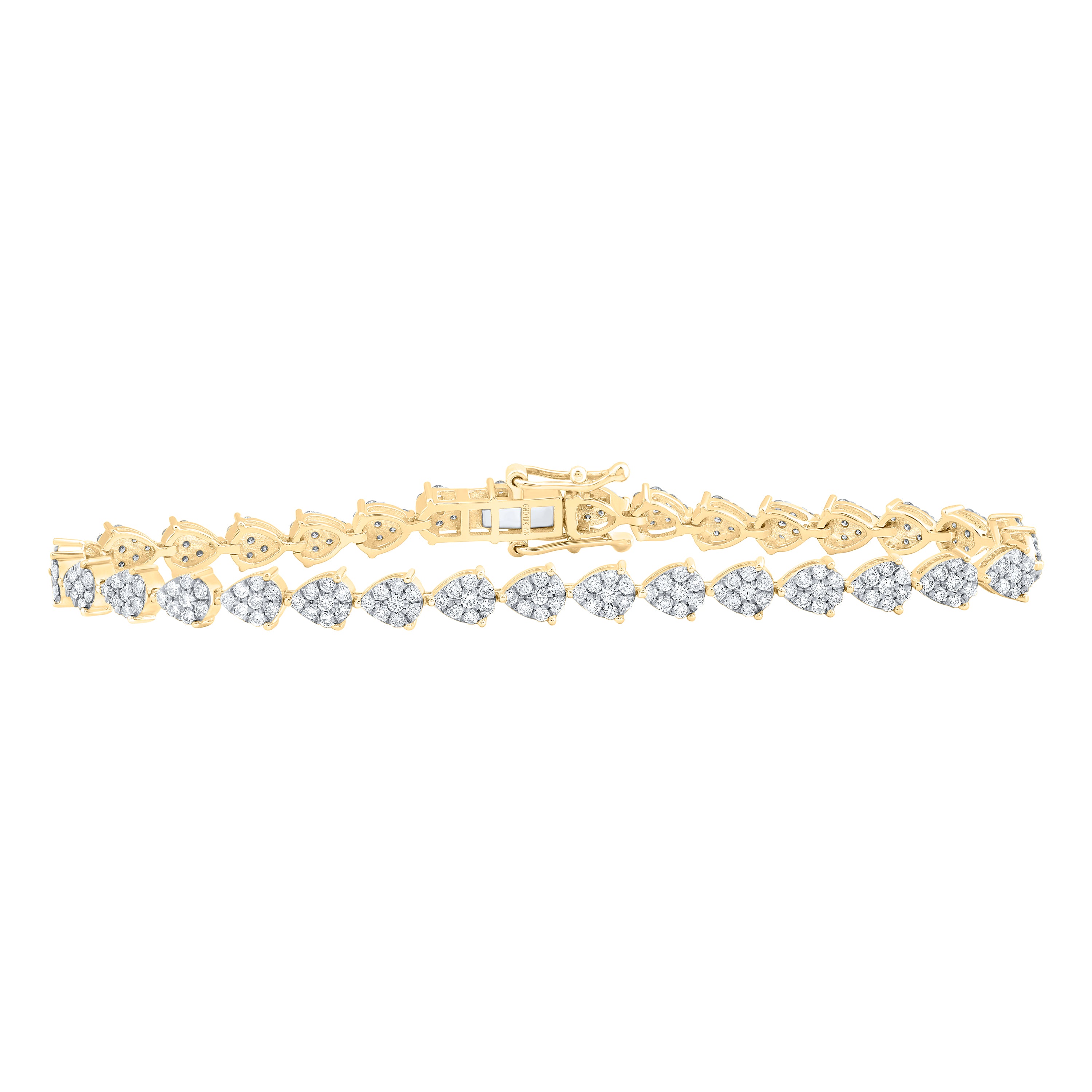 2CTW-DIA NK PEAR SHAPE FASHION BRACELET (7 INCH)