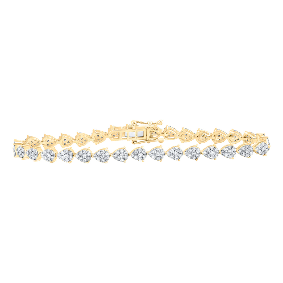 2CTW-DIA NK PEAR SHAPE FASHION BRACELET (7 INCH)