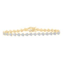 2CTW-DIA NK PEAR SHAPE FASHION BRACELET (7 INCH)