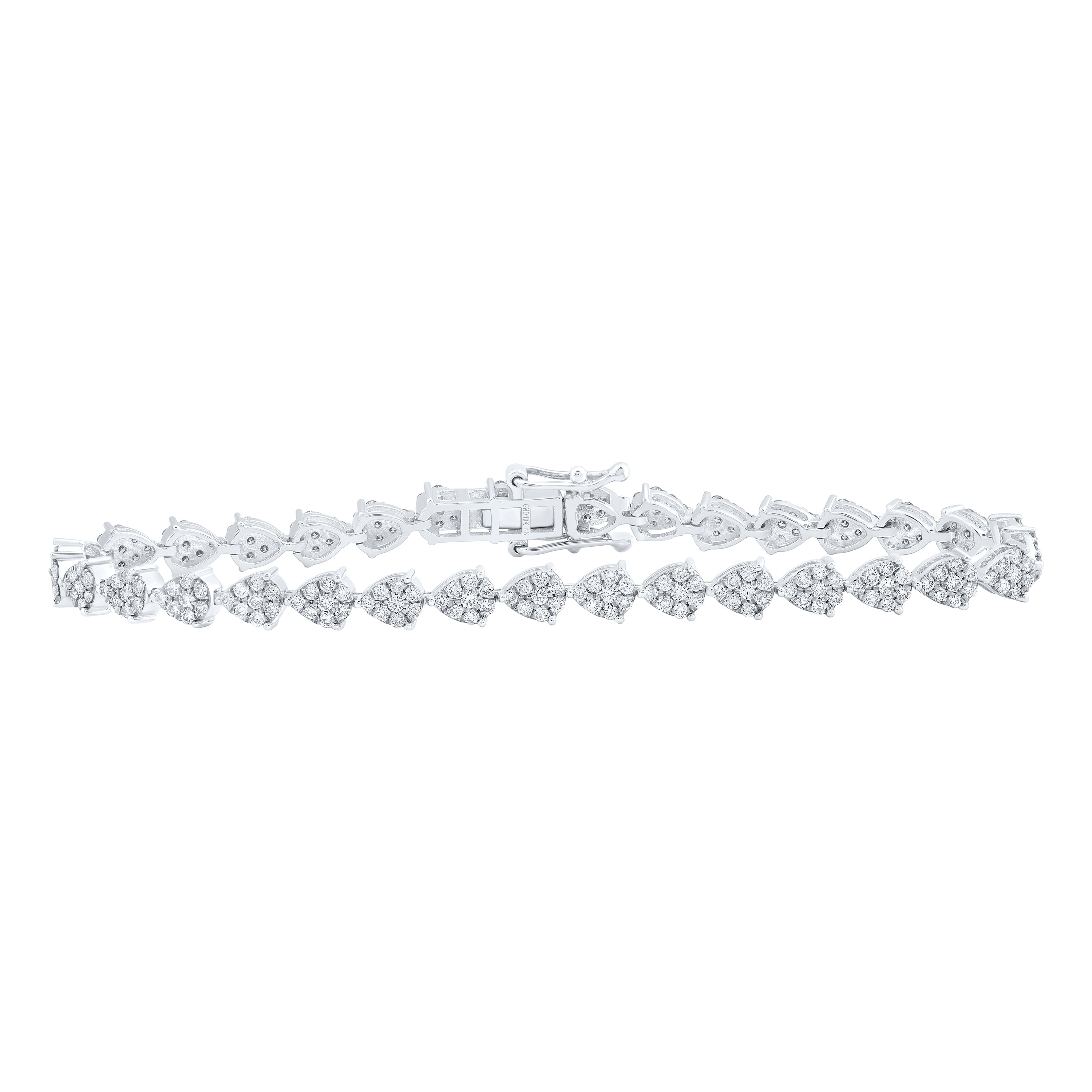 2CTW-DIA NK PEAR SHAPE FASHION BRACELET (7 INCH)