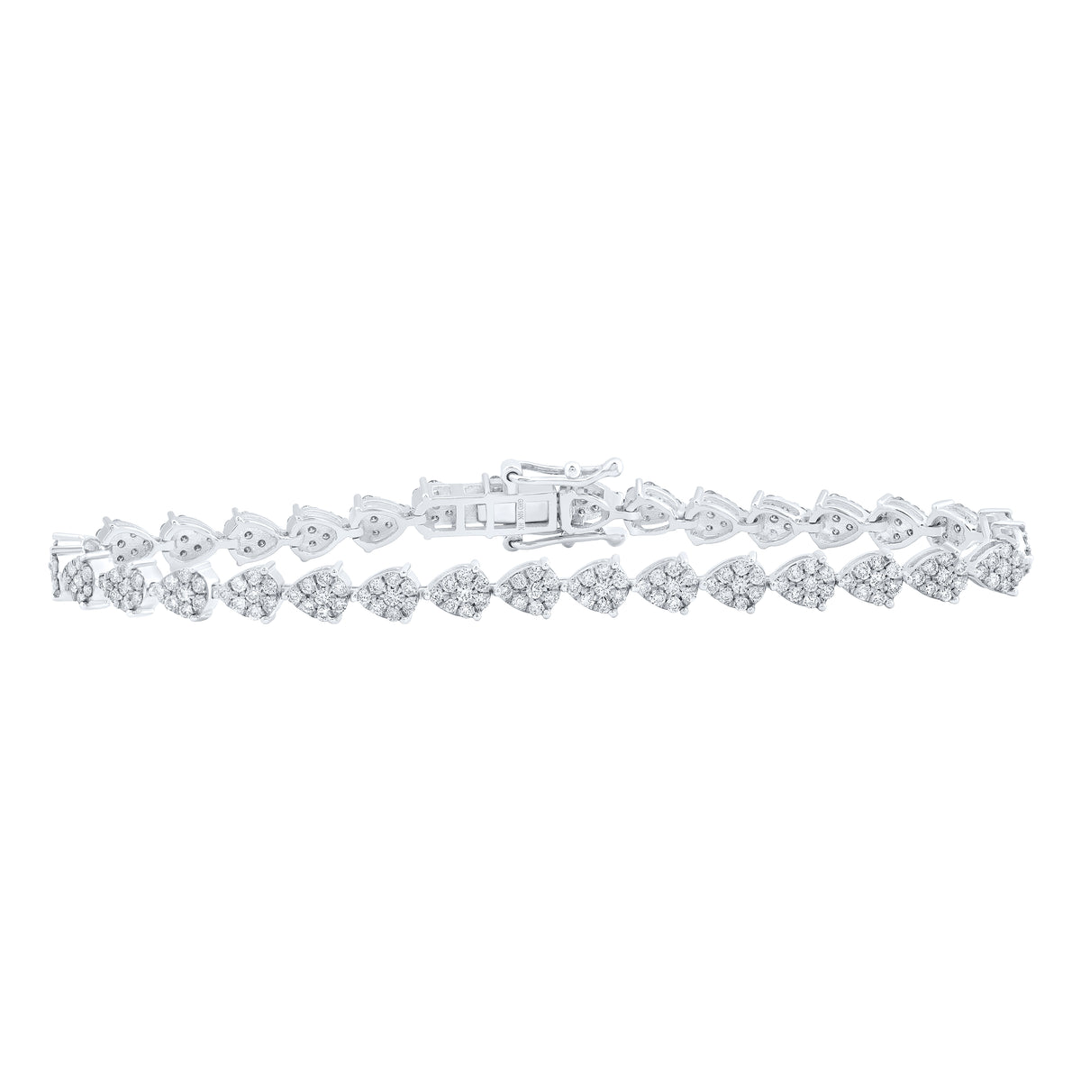 2CTW-DIA NK PEAR SHAPE FASHION BRACELET (7 INCH)